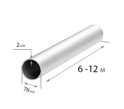 Труба электросварная 76х2 мм - фото