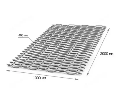 Лист просечно-вытяжной 4х1000х2000 мм ПВЛ-406 - фото