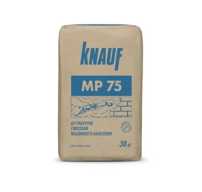 Штукатурка гипсовая 30 кг машинного нанесения Knauf МП 75 - фото