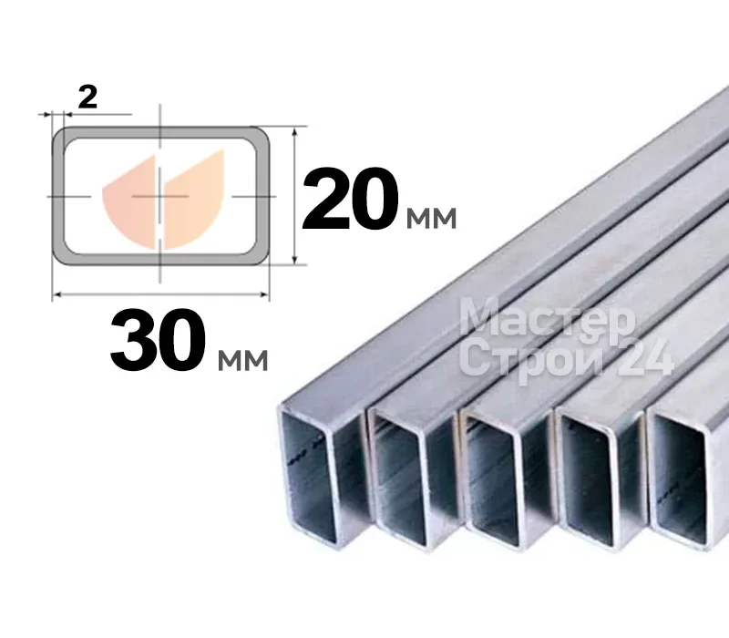 Купить Труба профильная 30х20х2 мм